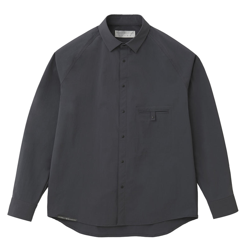 AXESQUIN ELEMENTS ソフトシェルのショートカラーシャツ