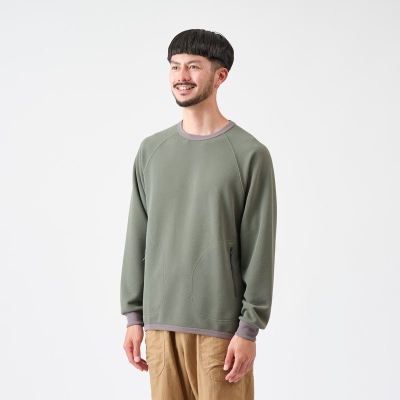 AXESQUIN ELEMENTS ドライワッフルのロングスリーブＴシャツ-4