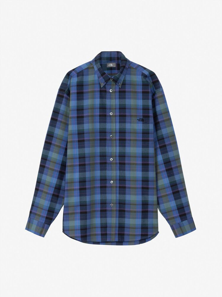 ザ・ノース・フェイス（THE NORTH FACE）ロングスリーブマドラスシャツ（MADRAS SHIRT） NR12431 カラー：アーバンネイビー×オーバジーン