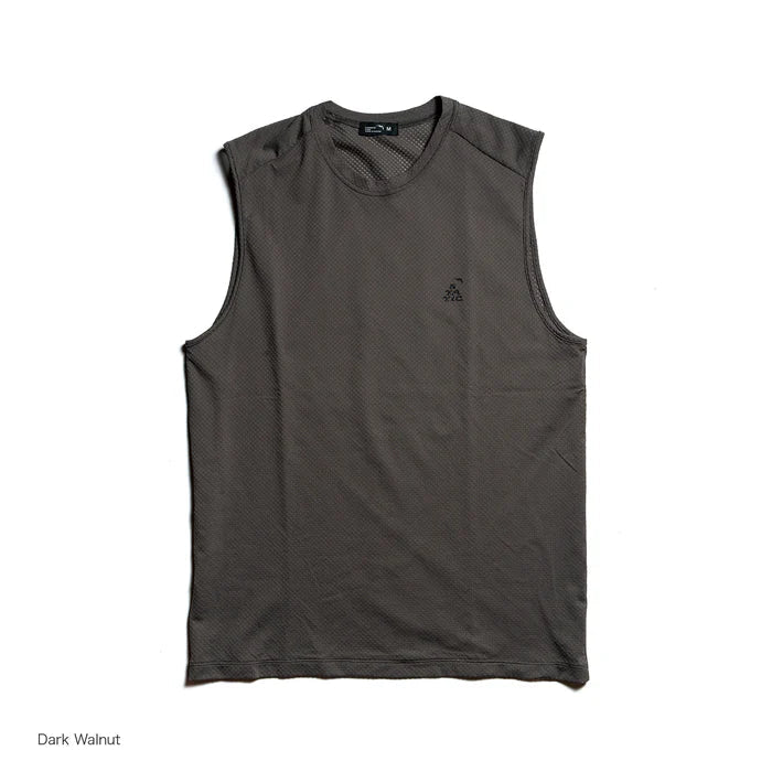 スタティック（STATIC）ハイブ S/L シャツ（HIVE SLEEVELESS SHIRTS BLUE SLATE） 100624 カラー：Dark Walnut