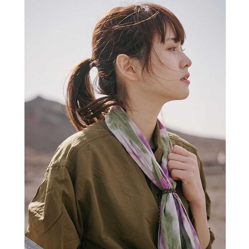 CHAORAS Sports Tenugui Tie-Dye / Olive &amp; Purple