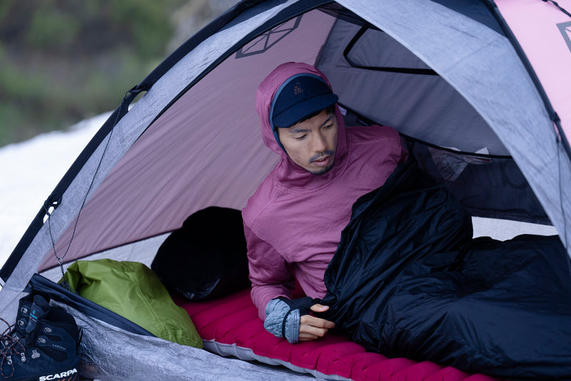 スタティック　アドリフトチタンスリーピングバッグ　フィールド使用