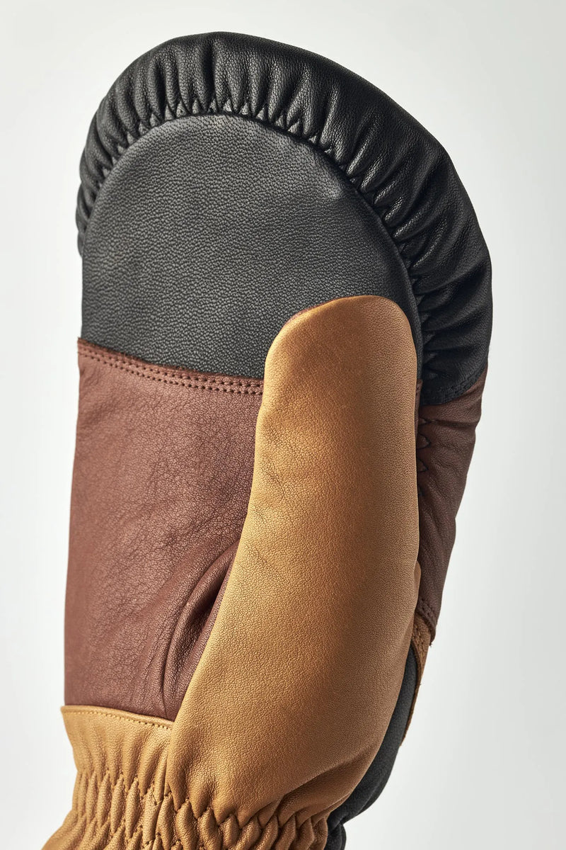 ヘストラ　リミックス ミット　ブラウン　コーク　指先内側