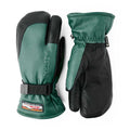 HESTRA 3-Finger GTX Full Leather Gloves (33882) in Forest/Black