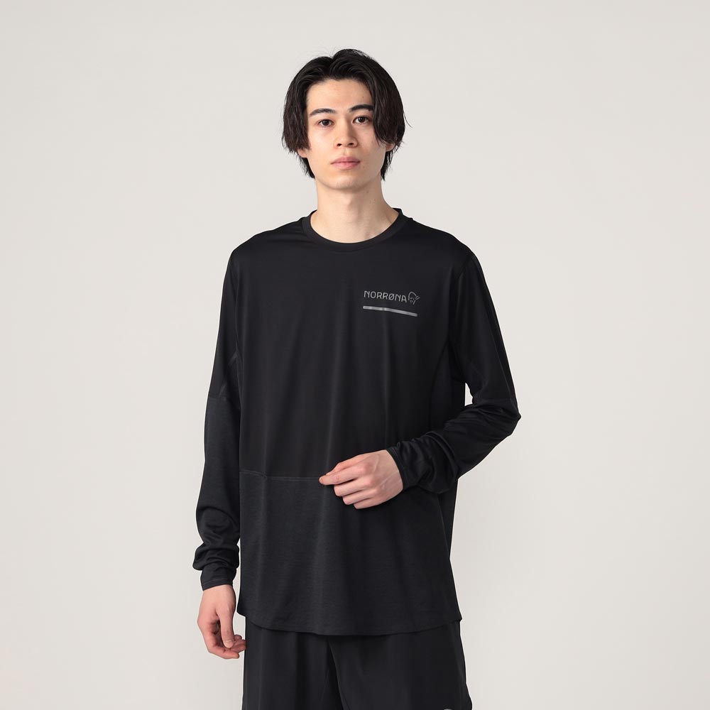 ノローナ（NORRONA）セーニャ イコライザー ライトウェイト ロング スリーブ メンズ（senja equaliser lightweight Long sleeve M's）5820-23 カラー：Caviar