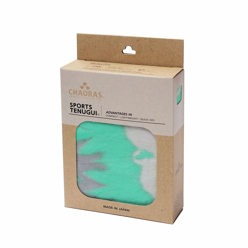 CHAORAS Sports Tenugui Tie-Dye / Green x Gray 81049
