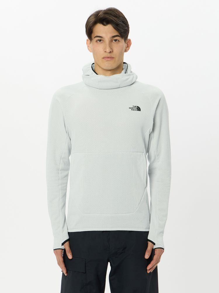 ザ・ノースフェイス　カールサイドグリッドフーディー　ティングレー　着用画像正面