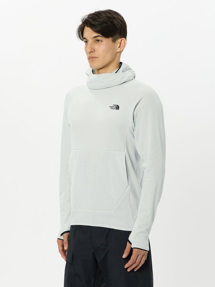 ザ・ノースフェイス　カールサイドグリッドフーディー　ティングレー　着用画像　横