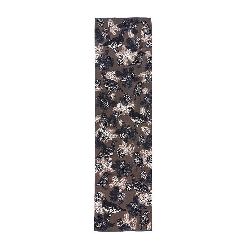 CHAORAS スポーツてぬぐい / ライチョウ＆ホシガラス セピア