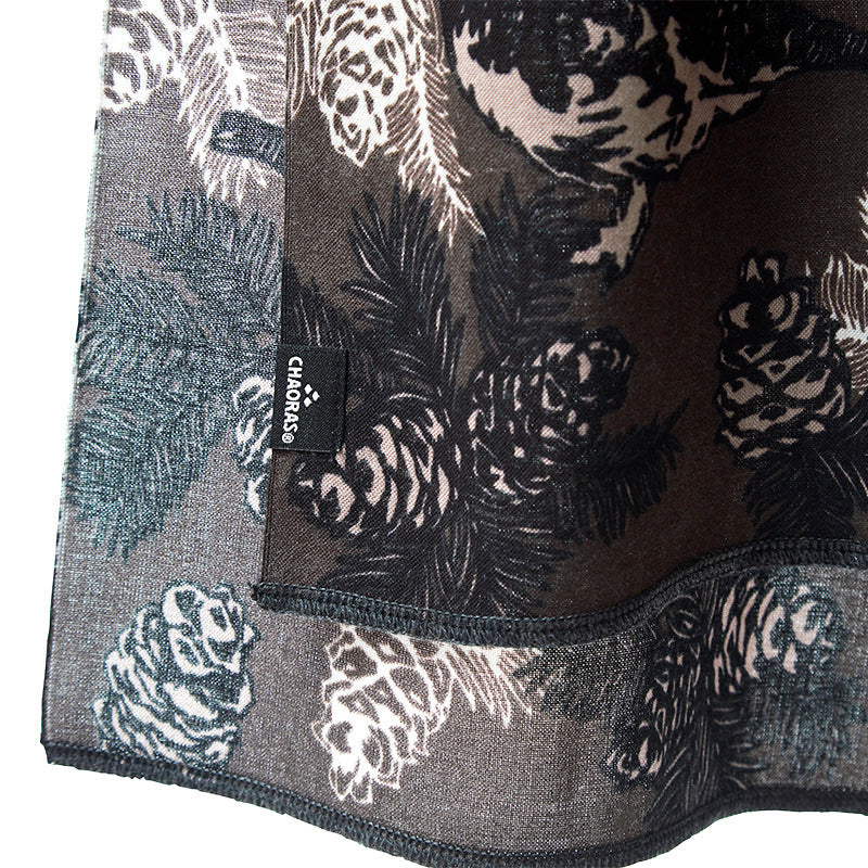 CHAORAS スポーツてぬぐい / ライチョウ＆ホシガラス セピア