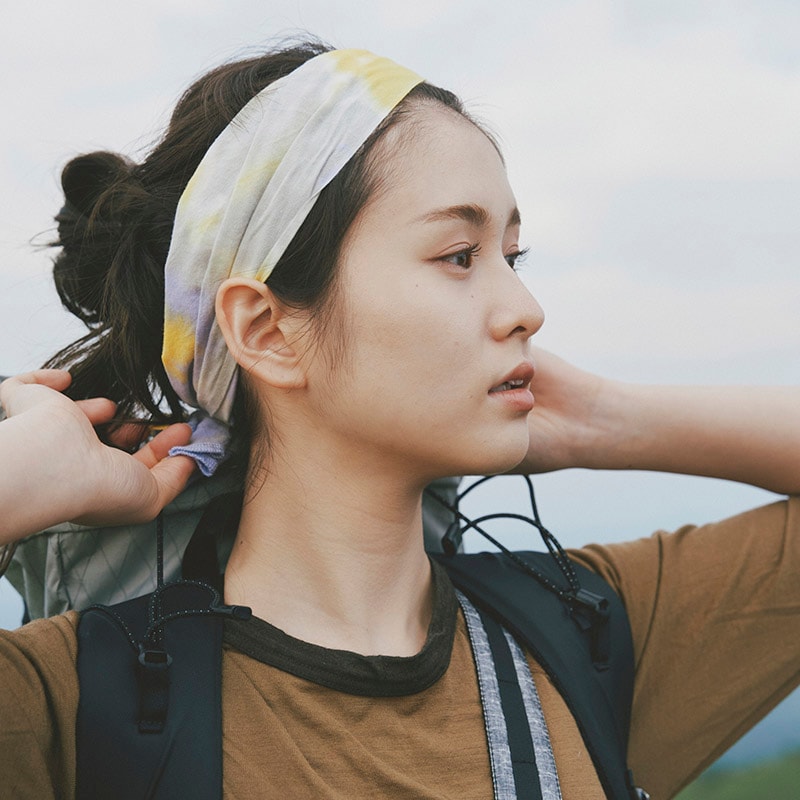 CHAORAS Sports Tenugui Tie-Dye / Yellow Purple