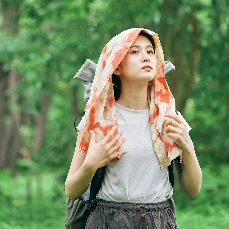チャオラス スポーツてぬぐい / タイダイ アース　着用画像