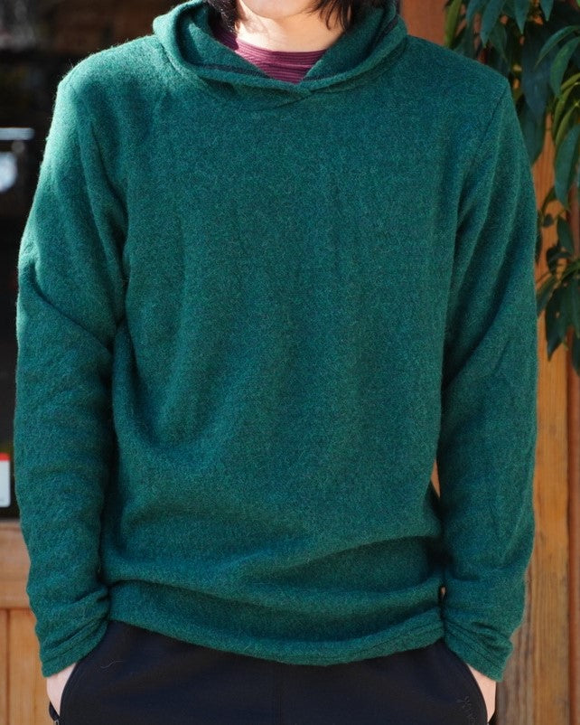 アパラチアンギアーカンパニー（APPALACHIAN GEAR COMPANY）メンズ アルパカフリースフーディ（M's All-Paca Fleece Hoodie）AFH-M カラー：ForestGreen