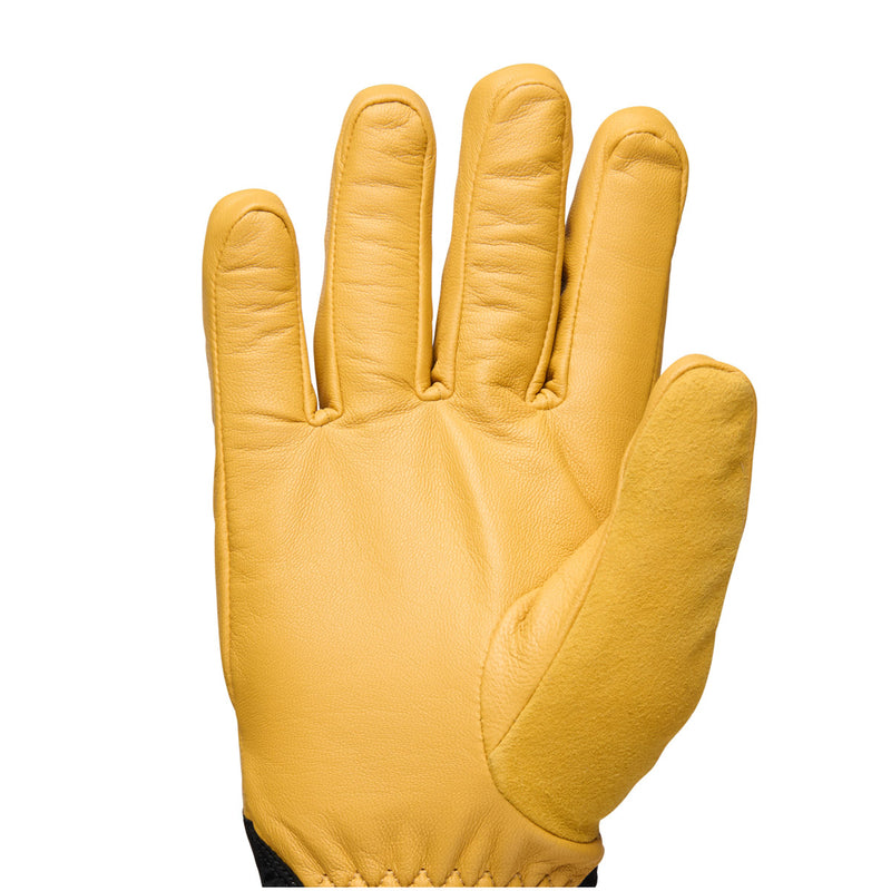 ブラックダイヤモンド ツアーグローブ　ビーズワックス/ブラック　左手内側