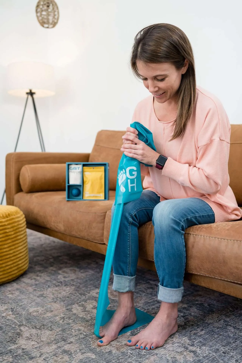 ゲイトハップンズ フットヘルスキット　レジスタンスバンド使用例