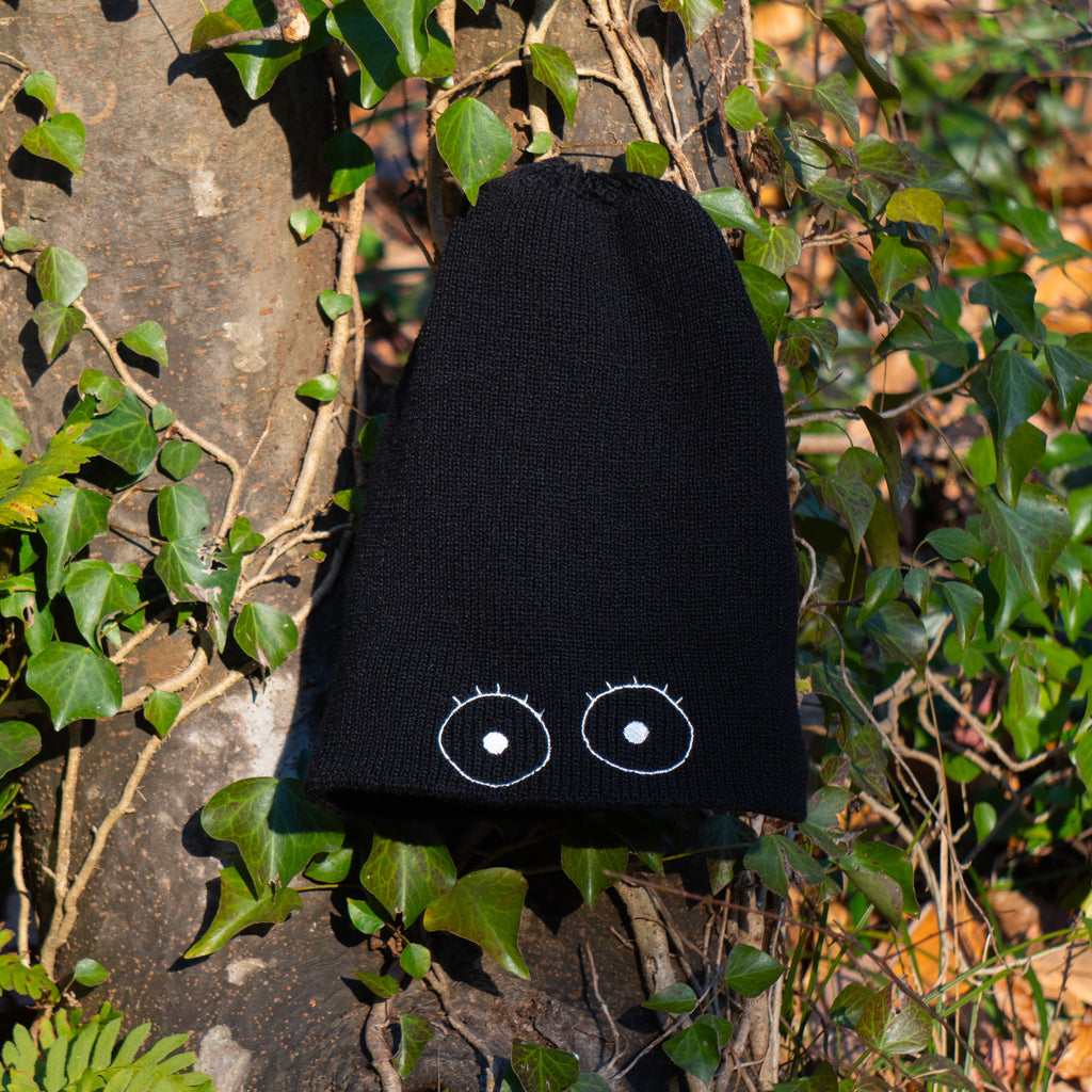 ハイカートラッシュ　DO NOT SLEEP BEANIE　ブラック　裏面