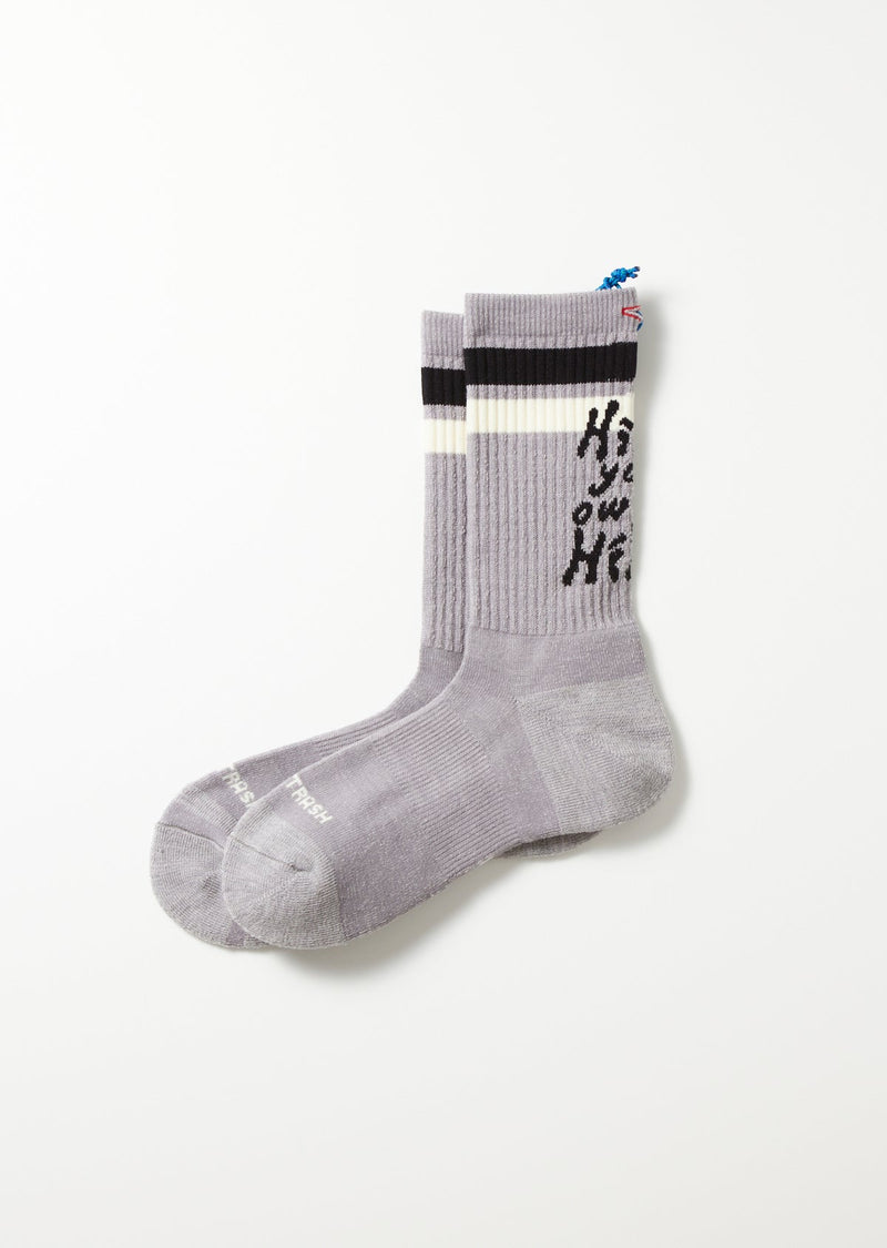 ハイカートラッシュ H.Y.O.H HIKE TREK CREW　GRY / BLK / WHT　正面