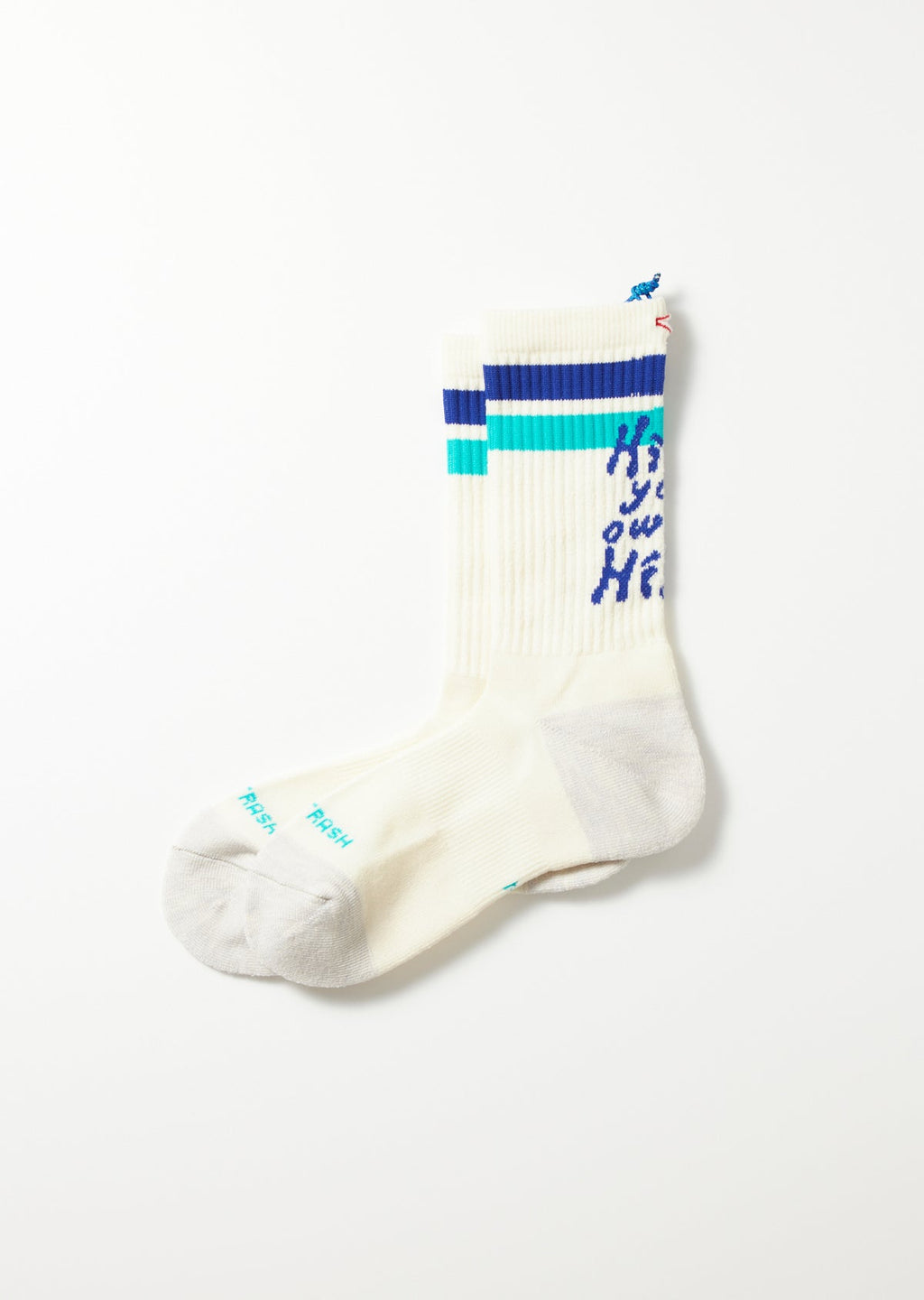 ハイカートラッシュ H.Y.O.H HIKE TREK CREW　WHT / D.B / TUR　正面