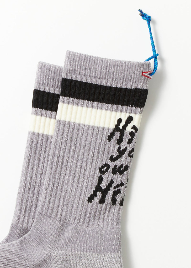 ハイカートラッシュ H.Y.O.H HIKE TREK CREW　GRY / BLK / WHT　履き口