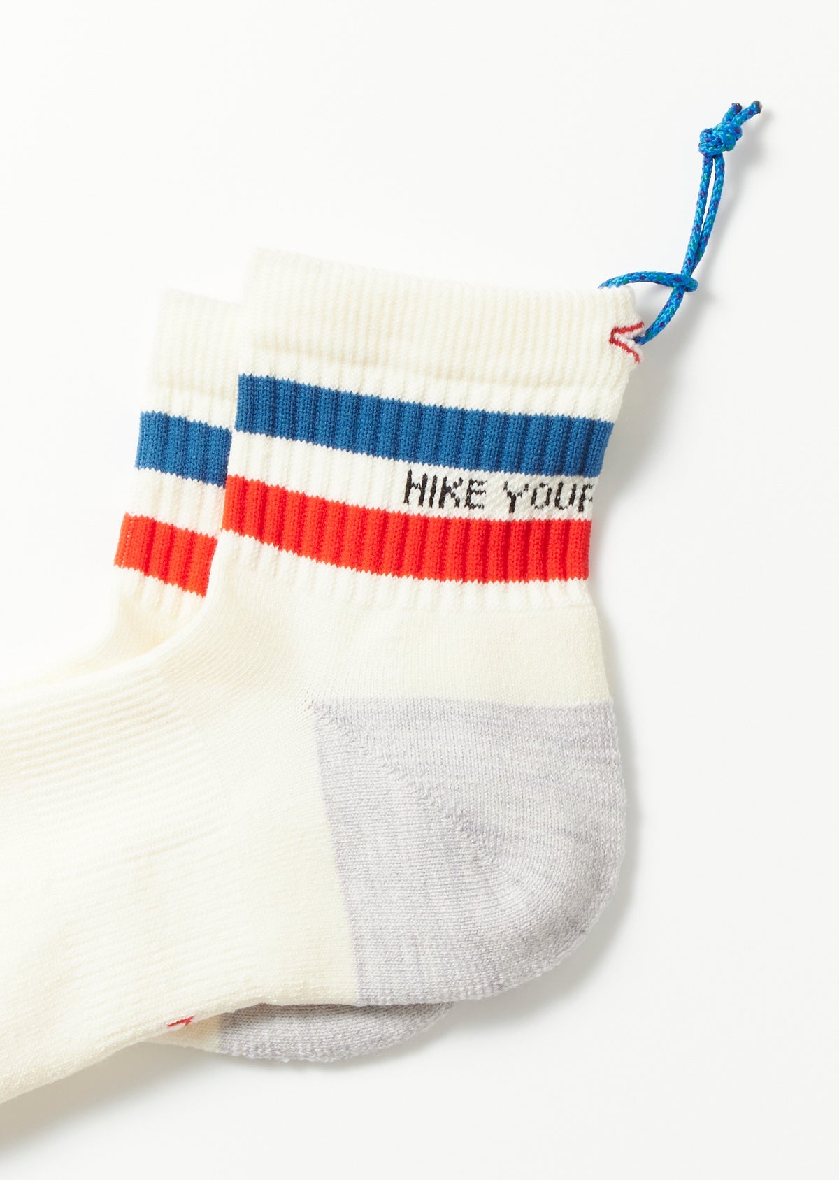 ハイカートラッシュ H.Y.O.H HIKE TREK MID　WHT / BLU / RED　ロゴ