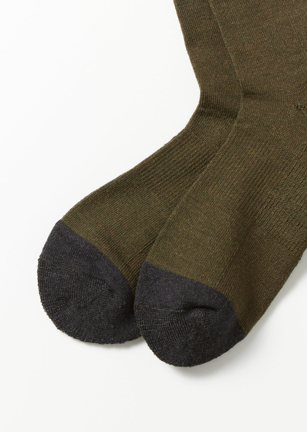 ハイカートラッシュ ZERO DAY HIKE TREK CREW　RED / OLI / CHA　つま先