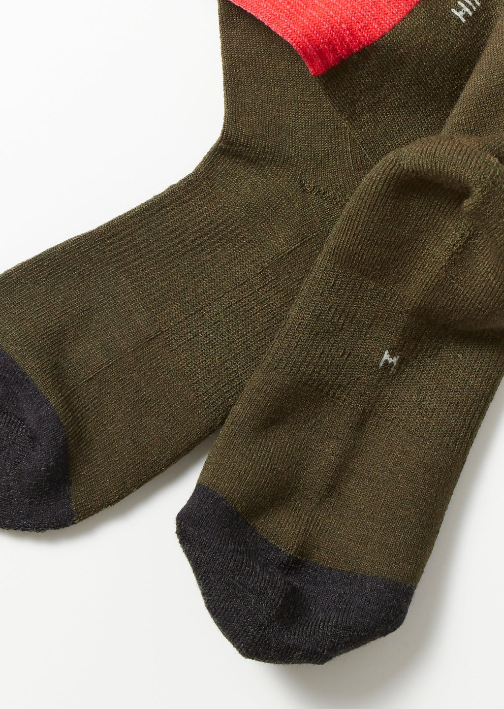 ハイカートラッシュ ZERO DAY HIKE TREK CREW　RED / OLI / CHA　裏