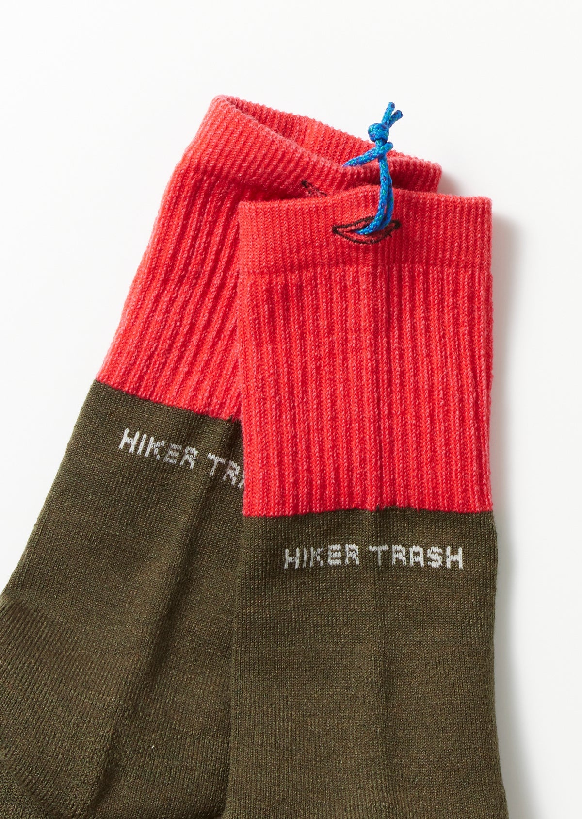 ハイカートラッシュ ZERO DAY HIKE TREK CREW　RED / OLI / CHA　ロゴ