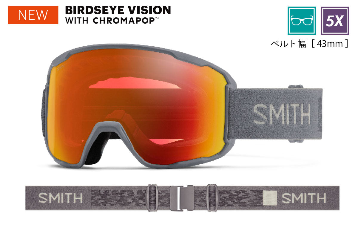 スミス プレビュー PREVIEW CIRRUS GREY（CP Pro Photochromic Red Mirror［Pro調光］）