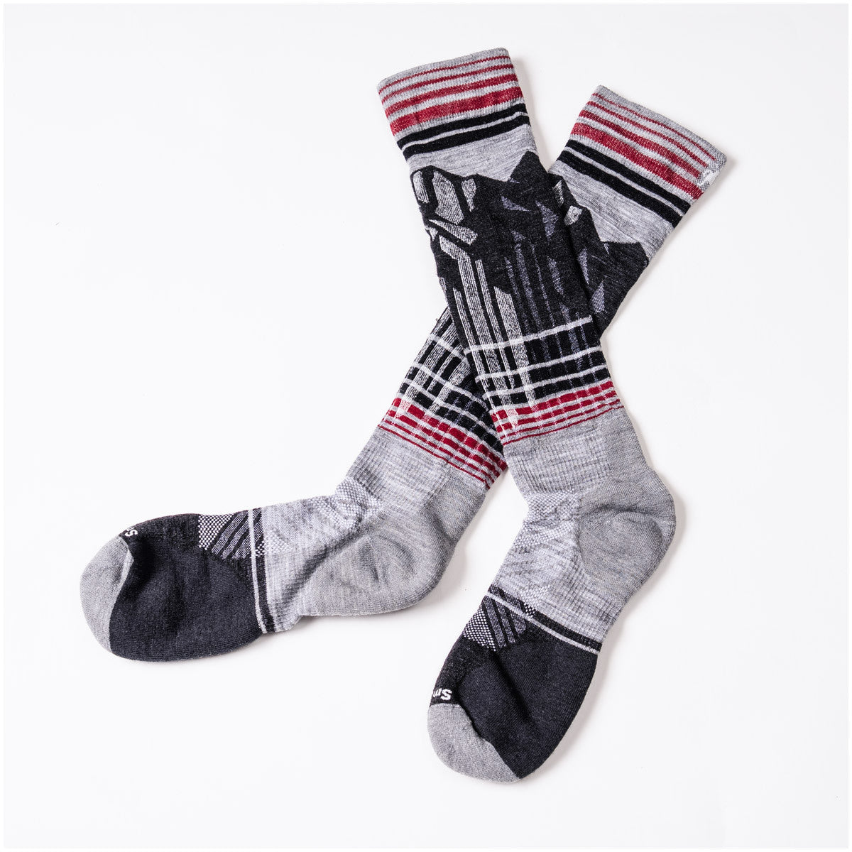 スマートウール　スキー ターゲットクッション サミットショット　SW71763　　ライトグレー　正面