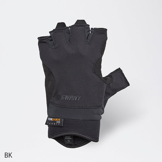 スワニー（SWANY）【女性用】トレッキングハーフフィンガーグローブ レディース（TREKKING HALF FINGER GLOVE LADIES） TR-701L カラー：BLACK