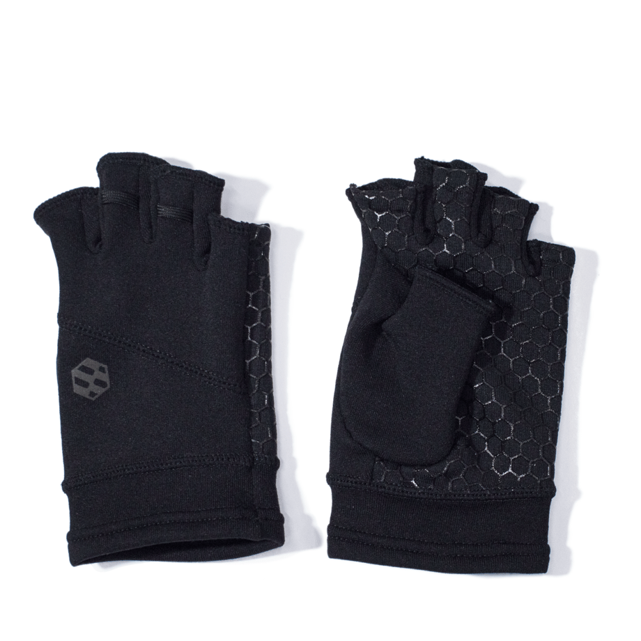 ハンズオングリップ　リバティーハーフフィンガー　ブラック　正面