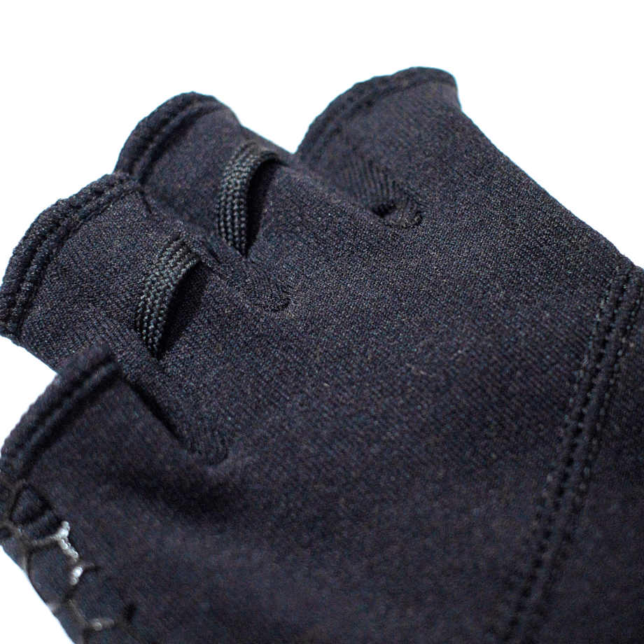 ハンズオングリップ　リバティーハーフフィンガー　ブラック　指先