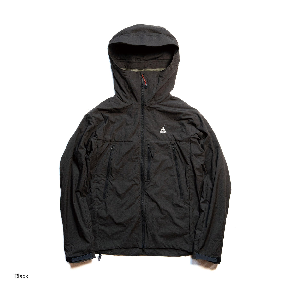 スタティック　パスート ウィンター フーディー　ブラック　正面