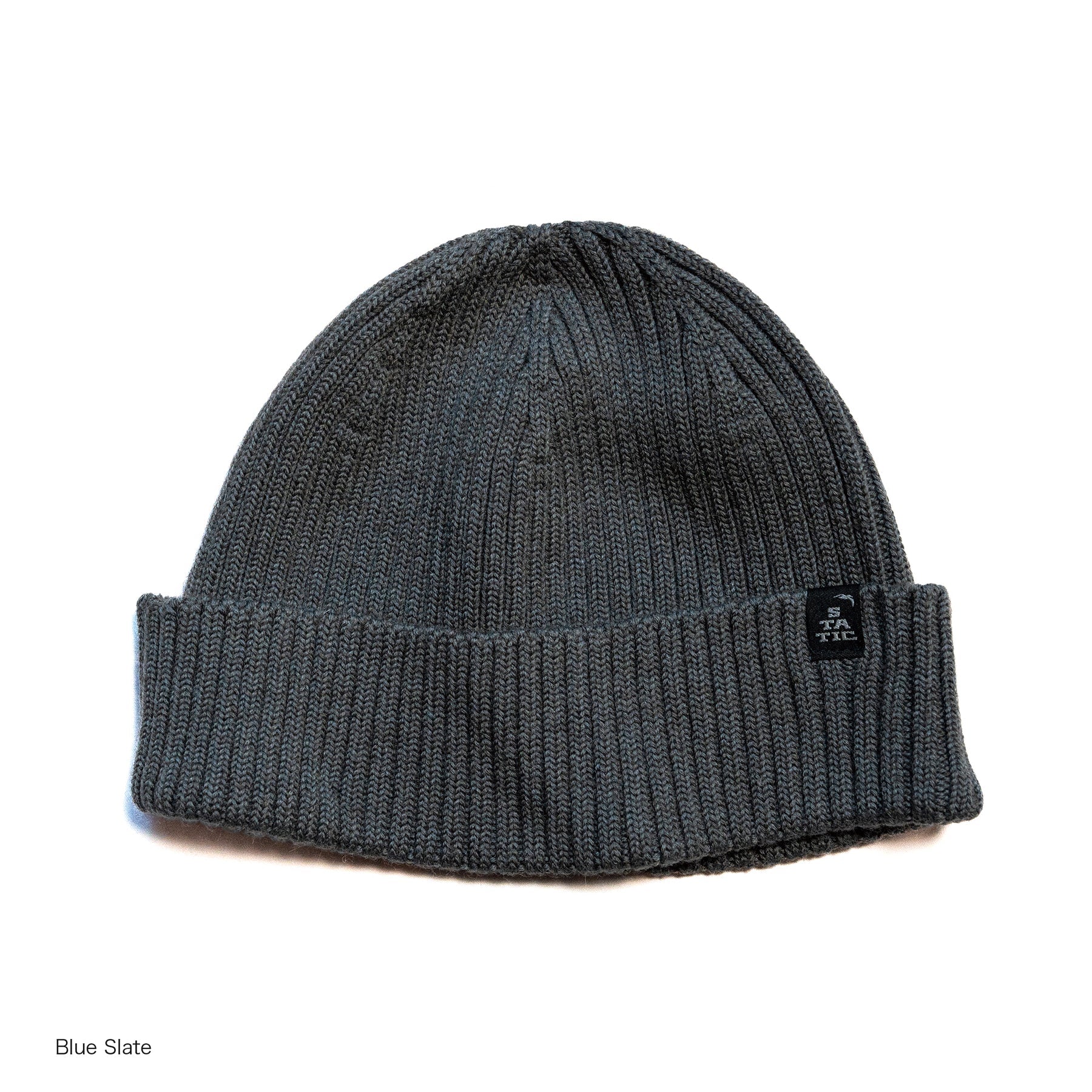 スタティック　ヤクニットキャップ　ブルースレート　正面