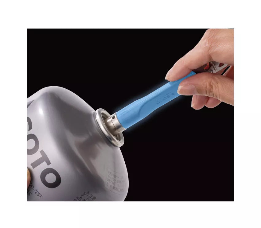 ソト　ガス抜きツール　ルミナスブルー　使用例