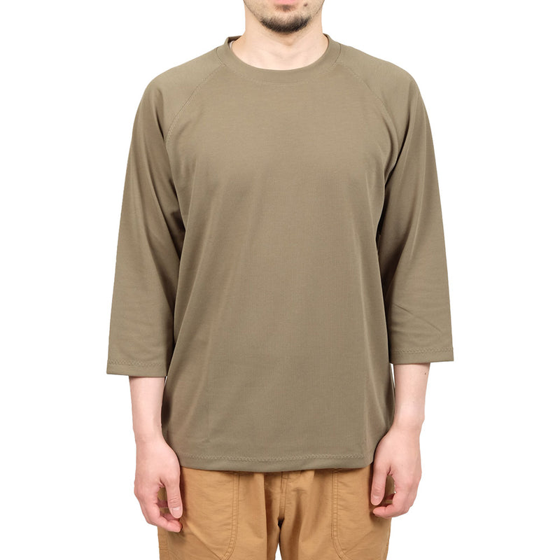 アクシーズクインエレメンツ（AXESQUIN ELEMENTS） キュプラ混のクォータースリーブTシャツ 21048  カラー：O22オリーブ鼠