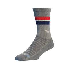 ドライマックス（DRYMAX） ランライトメッシュクルー（Running LITE-MESH Crew）D11111 カラー：Dark Gray w/Red/White/Navy Stripes