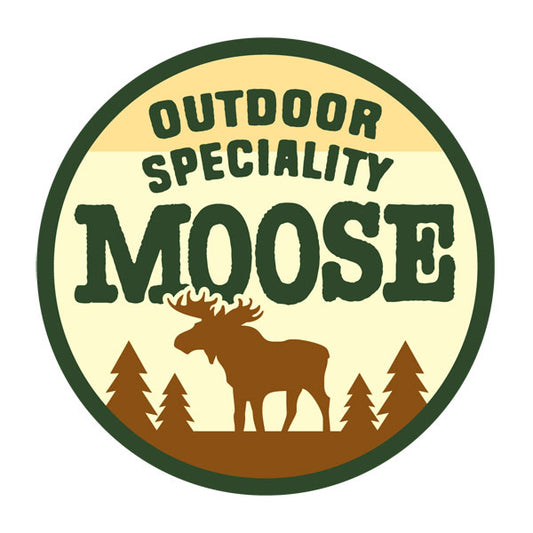 ムース（MOOSE） ステッカー（サークルブラウン） ｍsticker4