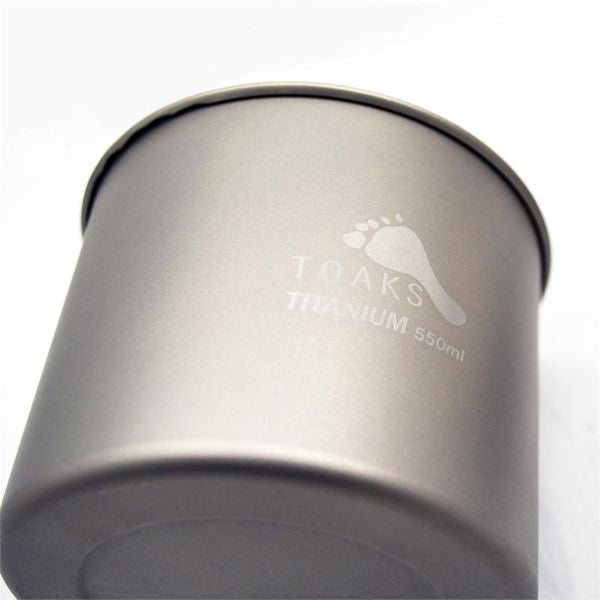 TOAKS Titanium 550ml Pot without Handle (POT-550-NH)