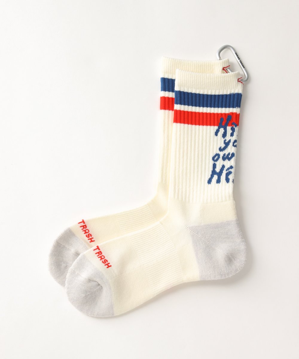 ハイカートラッシュ（HIKER TRASH） H.Y.O.H HIKE TREK CREW HT30004 カラー：WHT / BLU / RED